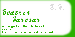 beatrix harcsar business card